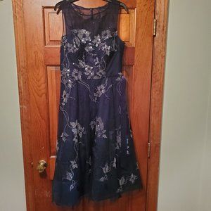 Beautiful Teri Jon tea length dress